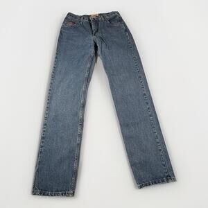 Vtg Wranglers Womens Jeans Blue Wash Twenty X Straight Cowboy Rodeo 7/8x34(A33)